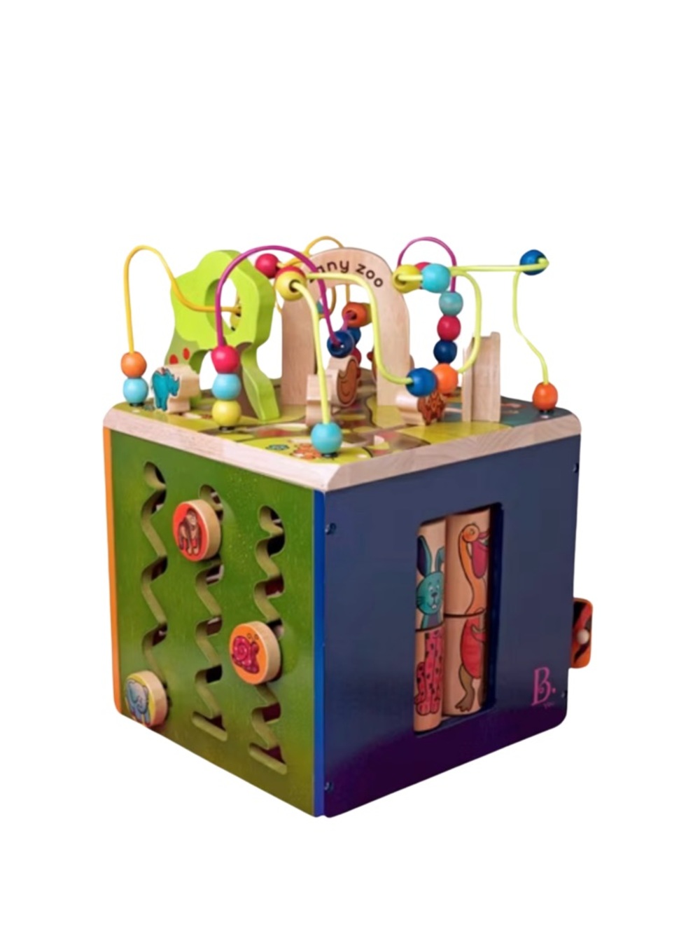 Wooden Activity Cube - Zany Zoo
